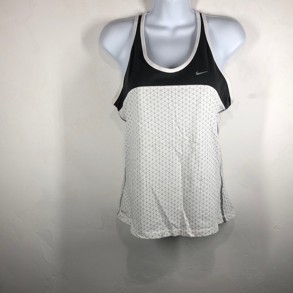 Nike Dri-Fit gray and white workout tank size medium - Picture 1 of 10